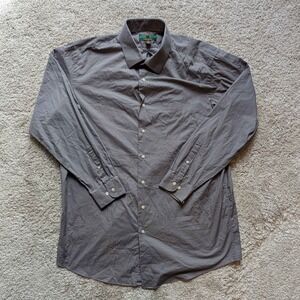 Alexander Julian Colours Dress Shirt Mens 2XLT Grey Long Sleeve Button Down Tall
